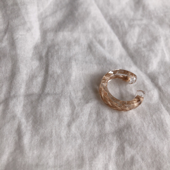 イヤーカフ クリア×籐編み イヤーカフ la clé 通販 8737127｜Creema