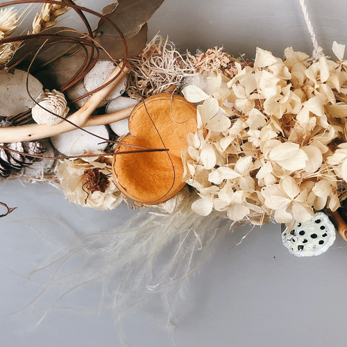 Creema限定〜Natural〜流木ドライフラワーガーランド/1点物 ドライ  