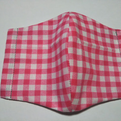 ピンクの立体布マスク２枚セット 2枚目の画像