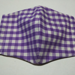 紫の立体布マスク２枚セット 2枚目の画像