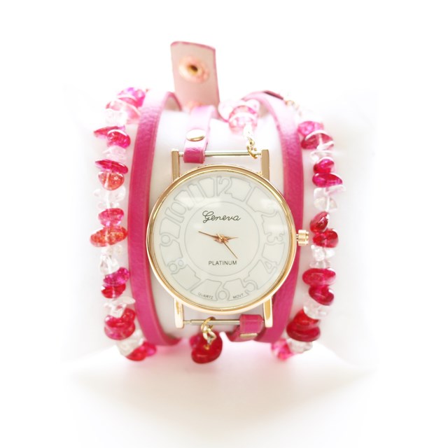 ブレスレット時計 ピンク文字盤 CHAUMET