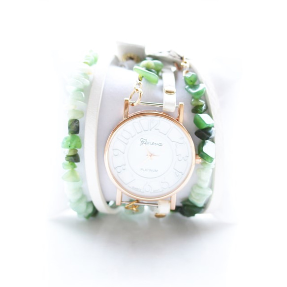 ◇送料無料◇選べる文字盤翡翠のブレスウォッチ 腕時計 株式会社Gral  