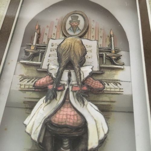 シャドーボックス 『ピアノを弾く少女』アントンペック 立体 シャドーボックス 『ピアノを弾く少女』アントンペック 立体