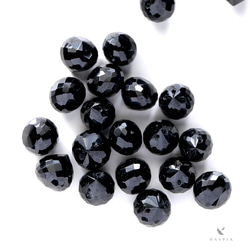 八月生日石 墨黑色尖晶石（洋蔥型切割）K10 鉤形耳環~ESPOIR~ 第4張的照片