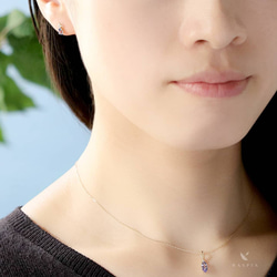 K18 タンザナイト＆ダイヤモンド ペンダントトップ ~Ello Luculia~ 12月誕生石 3枚目の画像
