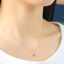 二月Birthstone K10紫水晶（一對造型）項鍊吊飾〜BOURGEON〜（可購買鏈套） 第2張的照片