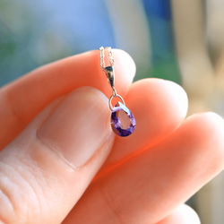 二月Birthstone K10紫水晶（一對造型）項鍊吊飾〜BOURGEON〜（可購買鏈套） 第6張的照片