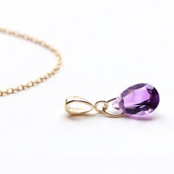 二月Birthstone K10紫水晶（一對造型）項鍊吊飾〜BOURGEON〜（可購買鏈套） 第9張的照片
