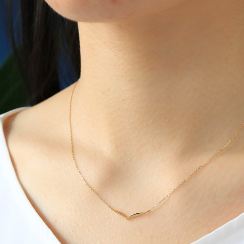 K10 レイヤー V字ネックレス ~Ello May Fina~ (K18 変更可能