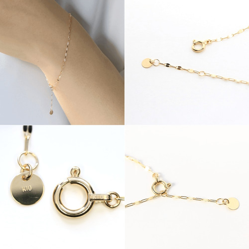 K10 ブレスレット　ペタルチェーン K10 ペタルチェーンブレスレット ブレスレット RASPIA Jewelry 通販