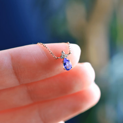 K18 タンザナイト＆ダイヤモンドのネックレス ~Ello Lilas~ 12月誕生石 6枚目の画像