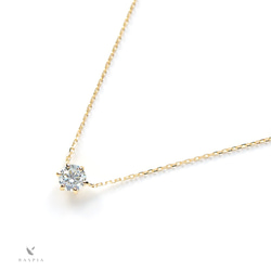 シンプルな1粒ダイヤモンドのK18ネックレス(2.5mmラウンドブリリアント