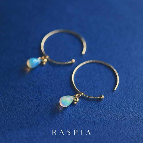 高品質プレシャスオパール K10フープピアス~RADIANT MOMENTS