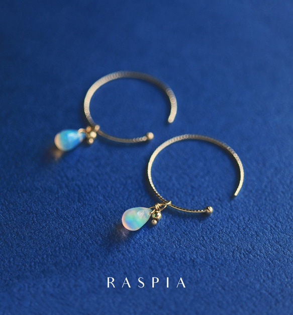 高品質プレシャスオパール K10フープピアス~RADIANT MOMENTS