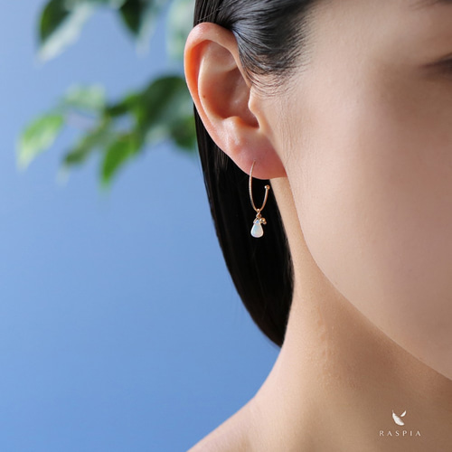高品質プレシャスオパール K10フープピアス~RADIANT MOMENTS