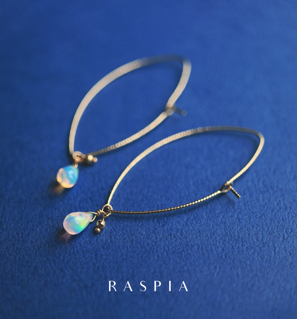 高品質プレシャスオパール(ドロップ) K10マーキスピアス~RADIANT MOMENTS~