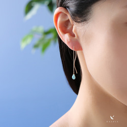 【發表於2021年6月的故事】K10 Single Larimar (Briolette Cut) American Earri 第2張的照片