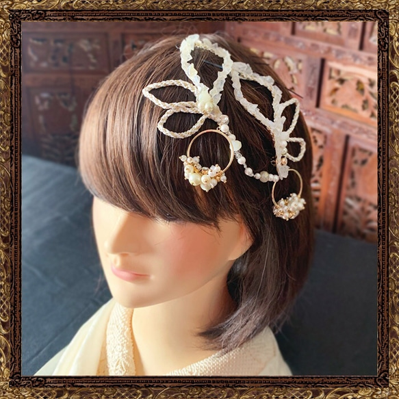 [1 件] 婚禮成人儀式頭飾髮飾 Miu bijou 裝飾 Joliment s&#39;envoler 第2張的照片