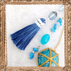 Kanzashi 簡單浴衣搖擺髮飾 大正羅馬海洋藍色愛 Kanzashi (藍色) 第3張的照片