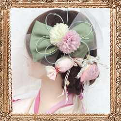 大正浪漫Koume-chan的蓬鬆慶典套裝（緞帶x糖果球x抽繩錢包）純美 第6張的照片