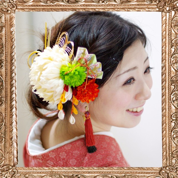 成人儀式婚禮婚禮新娘日式婚禮髮飾大正羅馬大和撫子日本工藝髮飾 第2張的照片