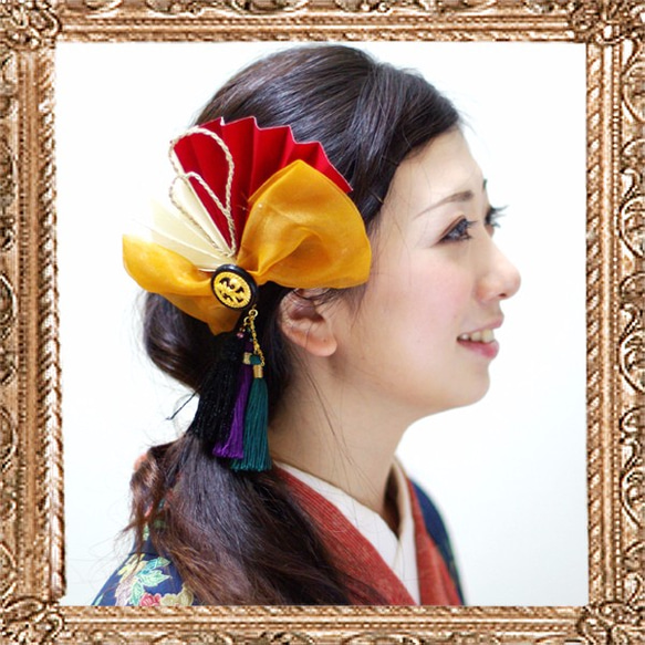 成年儀式、婚禮、新娘、日式婚禮、髮飾、扇子、大正浪漫、時尚髮扇裝飾（日本工藝） 第2張的照片