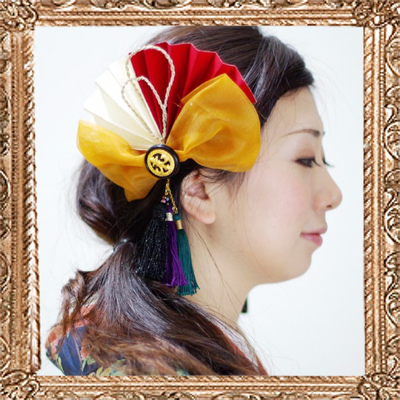 成年儀式、婚禮、新娘、日式婚禮、髮飾、扇子、大正浪漫、時尚髮扇裝飾（日本工藝） 第3張的照片