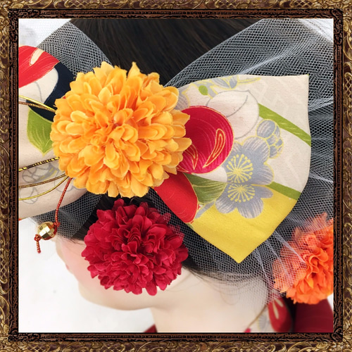 成人式 結婚式 振袖 七五三 髪飾り リボン レトロ ふわりひらり大人の