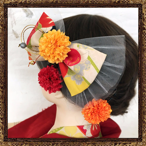 成人式 結婚式 振袖 七五三 髪飾り リボン レトロ ふわりひらり大人の