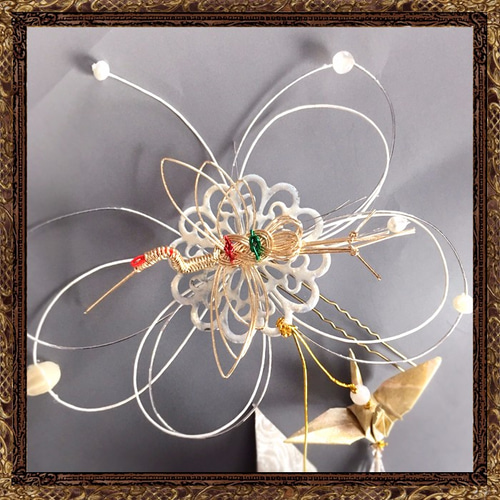 成人式 結婚式 ウェディング 髪飾り 和装髪飾り 水引 大正ロマン  