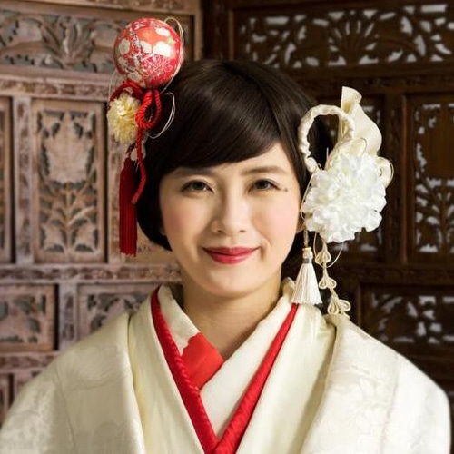 送料無料】結婚式 ウエディング 成人式 振袖 髪飾り 白 花 大正ロマン