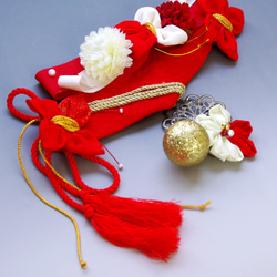 成年儀式，成年儀式髮型，婚禮，日式婚禮，髮飾，紅色，大正浪漫，時尚日本工藝品帽子京都美容套裝 [顏色可變] 第5張的照片