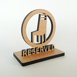 木製 卓上 指定席 予約席 プレート 表札・ネームプレート TKファクトリ