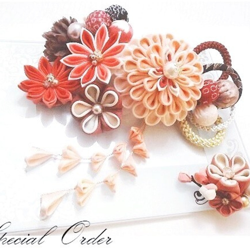 正絹 辻ヶ花6点セット 絞り染め 金通し撒き糊 瑞々しいサーモンピンク