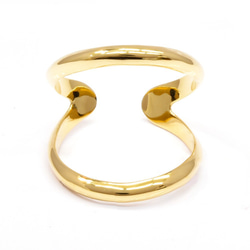 【受注生産】　シンプル　2連デザイン　フリーサイズ　リング　プラチナ　18金　ゴールド　指輪　ユニセックス　関節指輪 3枚目の画像