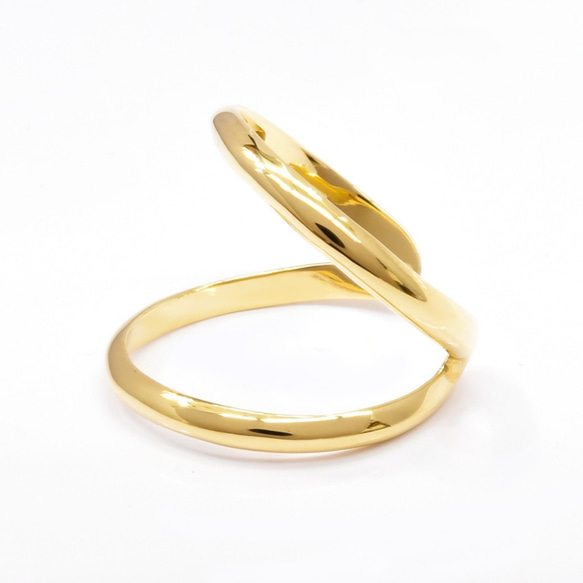 【受注生産】　シンプル　2連デザイン　フリーサイズ　リング　プラチナ　18金　ゴールド　指輪　ユニセックス　関節指輪 4枚目の画像