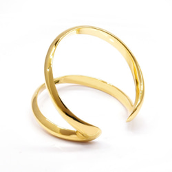 【受注生産】　シンプル　2連デザイン　フリーサイズ　リング　プラチナ　18金　ゴールド　指輪　ユニセックス　関節指輪 5枚目の画像