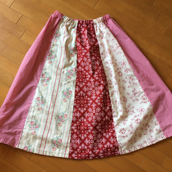 赤・白・ピンク☆ふわり可愛いコットンスカート ♫ 3枚目の画像