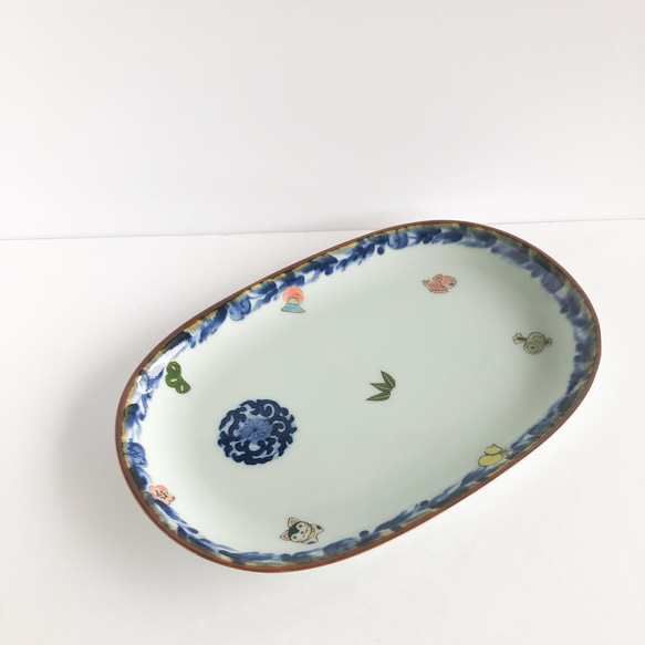 新春万福365日（しんしゅんばんぷく）楕円プレート皿 4枚目の画像