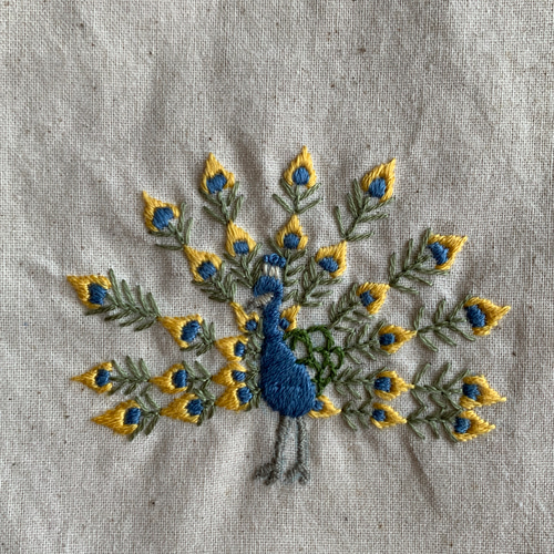 Sale! ❁ハンドメイド❁ White Linenアップリケ巾着3 Pure Linen Pocket Squares collection with embroidered edges
