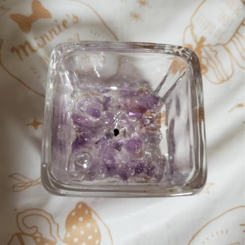 天然石ジェルキャンドル～水晶&ローズクォーツ キャンドル