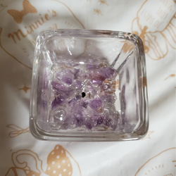 天然石ジェルキャンドル～水晶&ペリドット 10枚目の画像