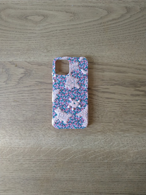 *受注製作*伊勢丹新宿ミナペルホネン*ペッパー×リリック*ピンクmix*mina perhonen*iPhoneケース* 1枚目の画像