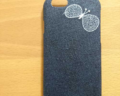 再入荷♫iphoneケース*ミナペルホネン*ChouCho ネイビー*mina perhonen