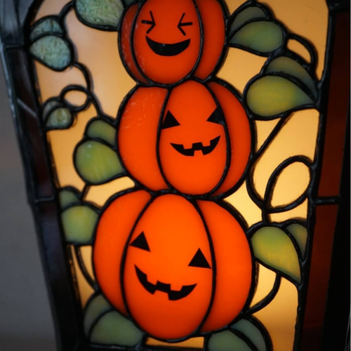 ステンドグラス ランプ ハロウィン ステンドグラス ランプ ペンダントライト 照明 おしゃれ Iida