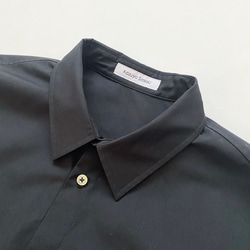 チェック柄切替のブラックシャツ 5枚目の画像