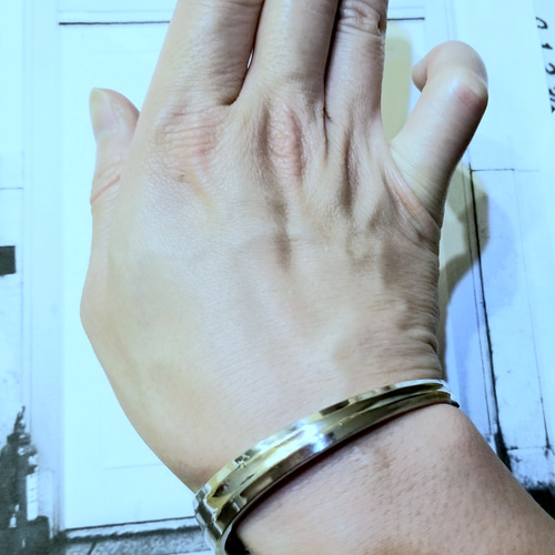 60s アンティーク フォークバングル バングル・リストバンド O