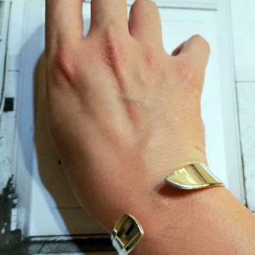 雰囲気のある Antique バターナイフ 火入れバングル バングル