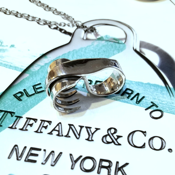 TIFFANY 925 ヴィンテージ フォークリング ２連 指輪・リング O;R 通販 ...