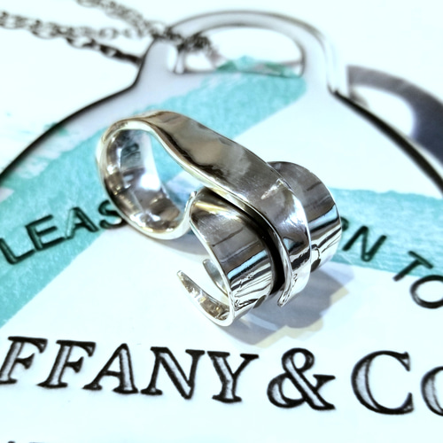 TIFFANY 925 ヴィンテージ フォークリング ２連 指輪・リング Silly